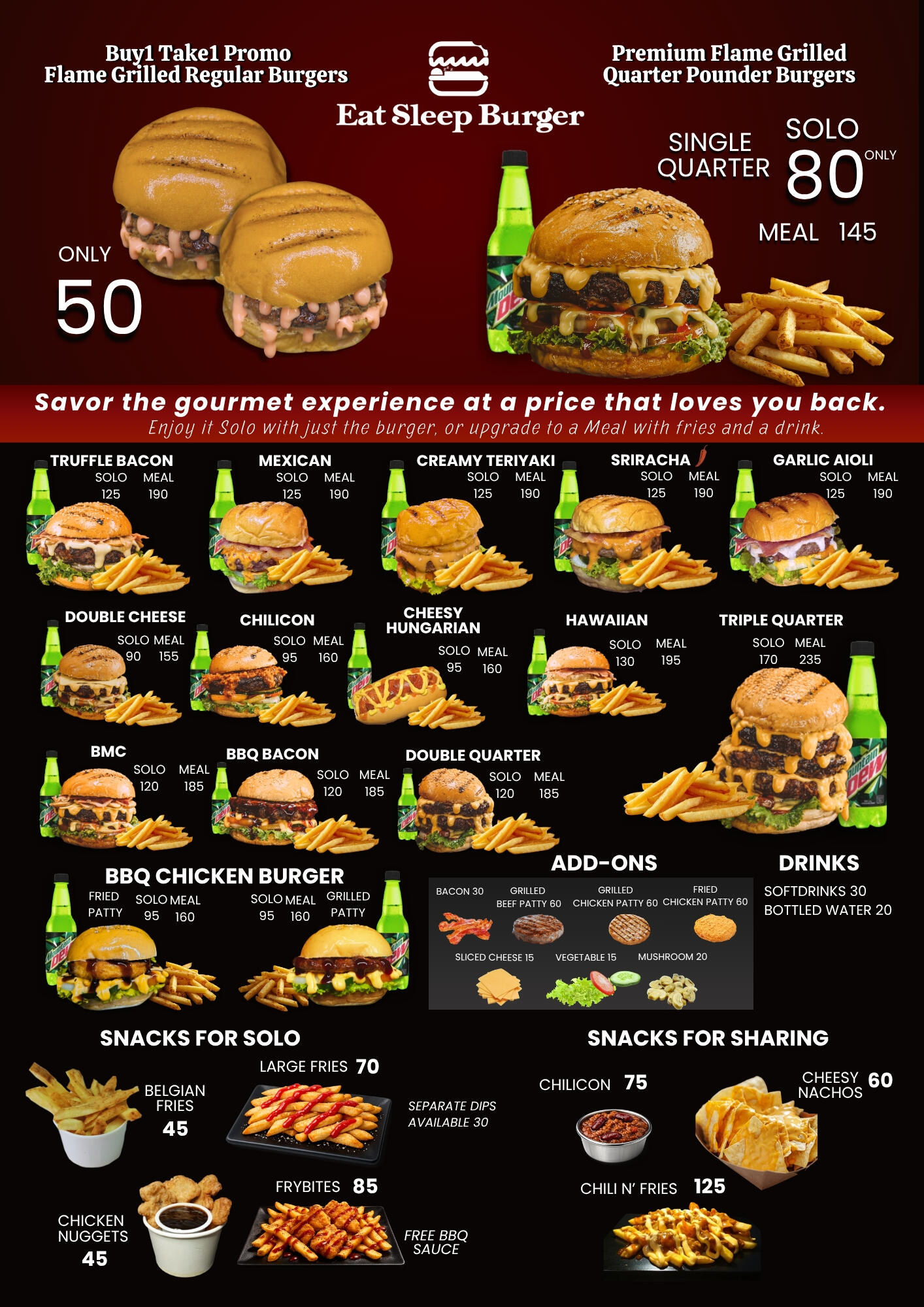 2026 Updated Menu